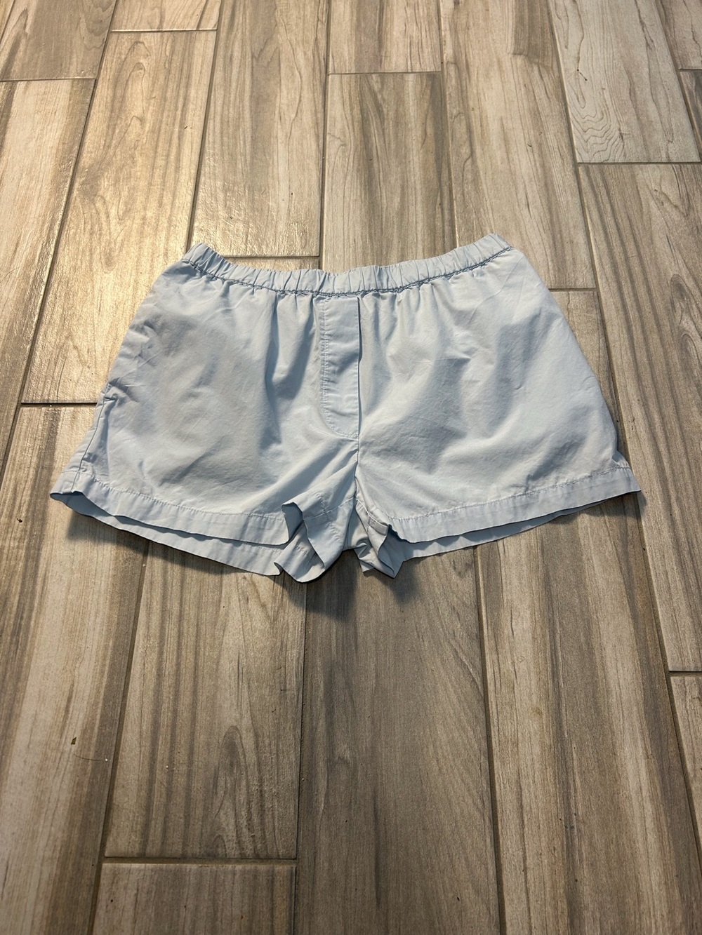 Light Blue Women's Lounge Shorts Sz Med 100% Cotton Breathable Comfort Casual